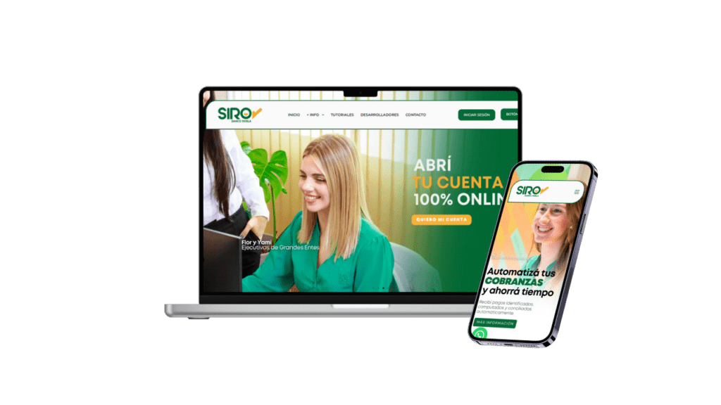 Mockup responsive de tienda online en desktop y móvil para e-commerce OLPA