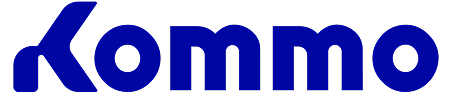Logotipo Kommo con tipograf铆a moderna para CRM de comunicaci贸n empresarial OLPA