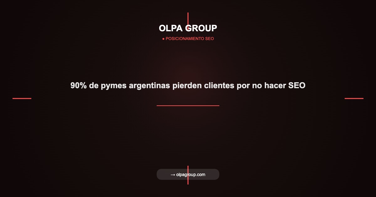 90% de pymes argentinas pierden clientes por no hacer SEO - Olpa Group | Posicionamiento SEO