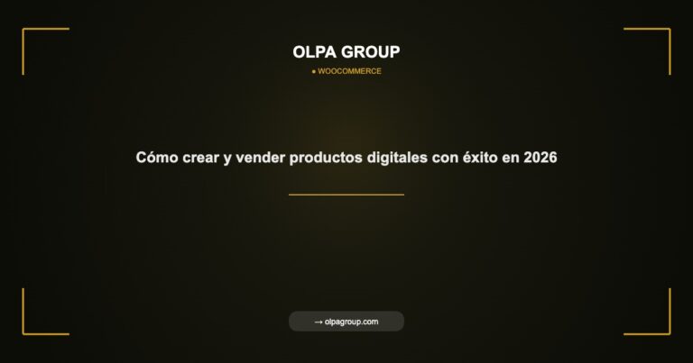 Cómo crear y vender productos digitales con éxito en 2026 - Olpa Group | woocommerce