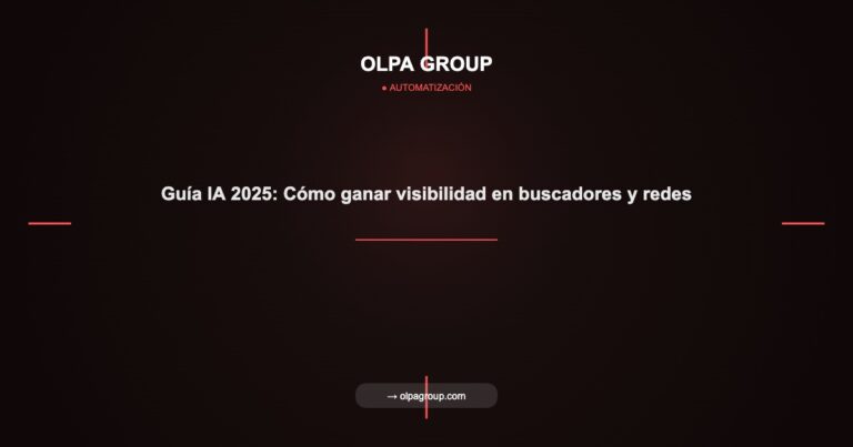 Guía IA 2025: Cómo ganar visibilidad en buscadores y redes - Olpa Group | Automatización