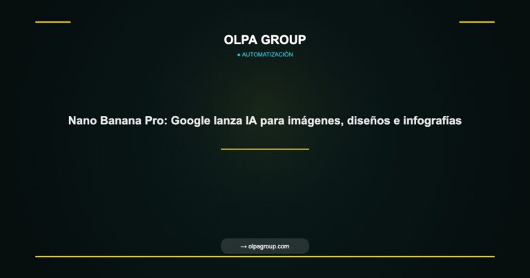 Nano Banana Pro: Google lanza IA para imágenes, diseños e infografías - Olpa Group | Automatización