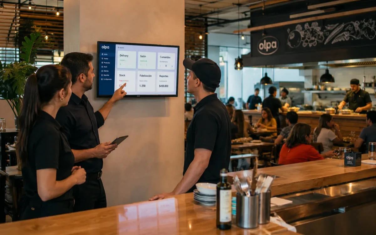Sistema para restaurante: cómo elegir el que se adapta a vos — ilustración de Olpa Group