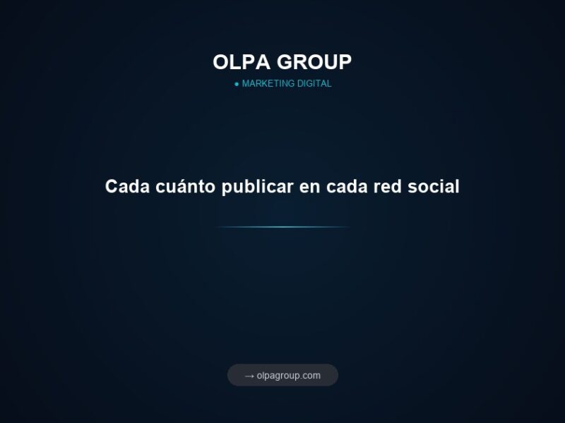 Cada cuánto publicar en cada red social
