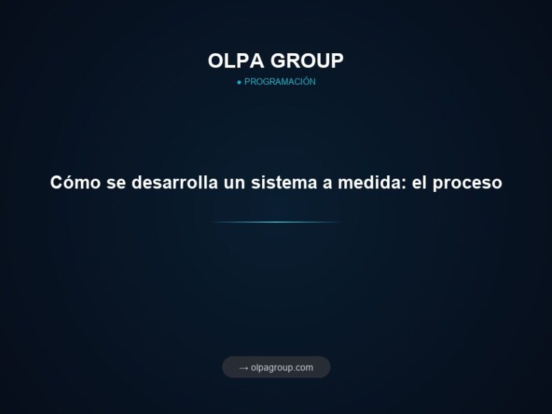 Cómo se desarrolla un sistema a medida: el proceso