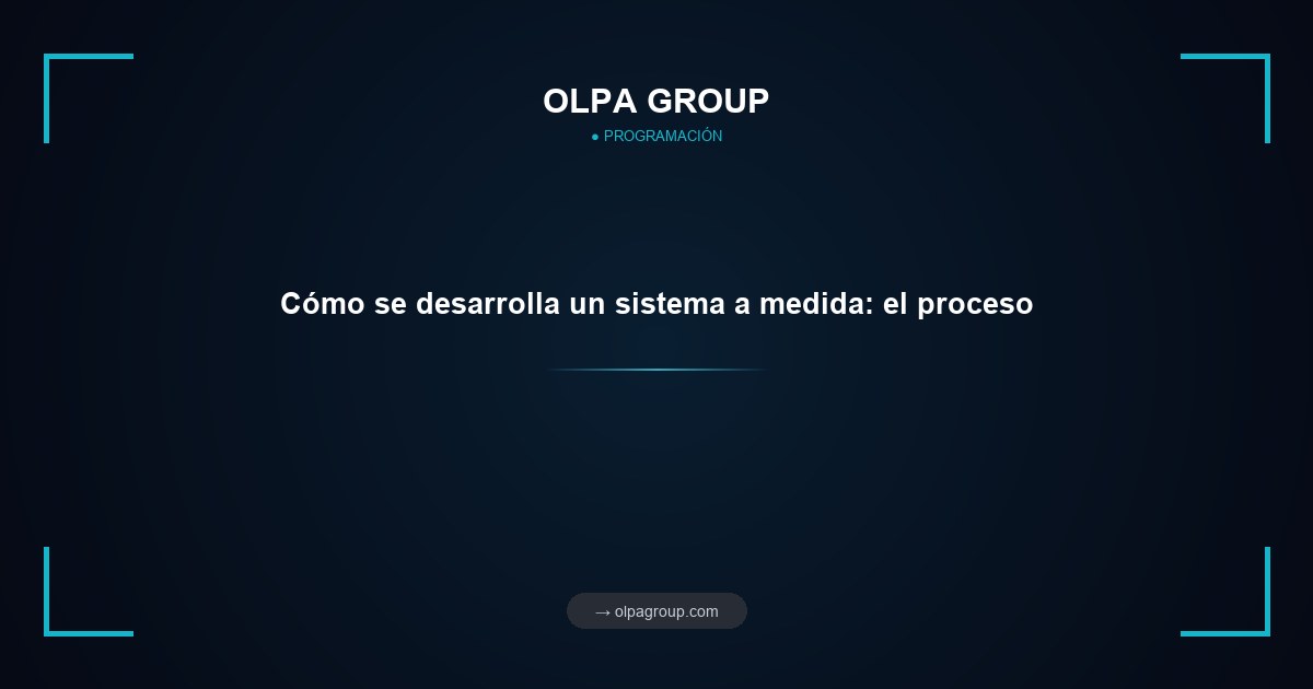 Cómo se desarrolla un sistema a medida: el proceso