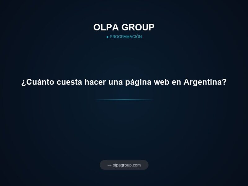 ¿Cuánto cuesta hacer una página web en Argentina?
