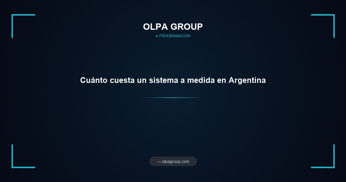 Cuánto cuesta un sistema a medida en Argentina