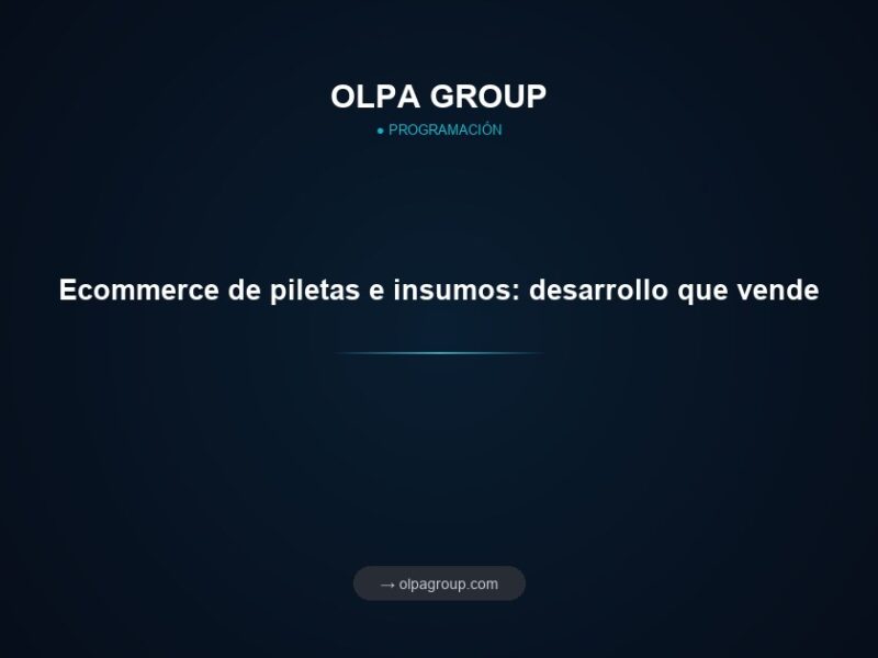 Ecommerce de piletas e insumos: desarrollo que vende
