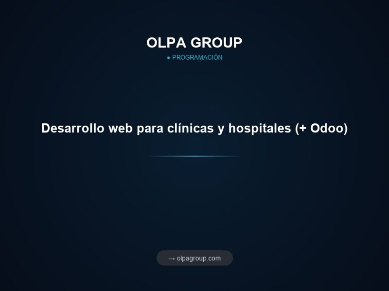 Desarrollo web para clínicas y hospitales (+ Odoo)