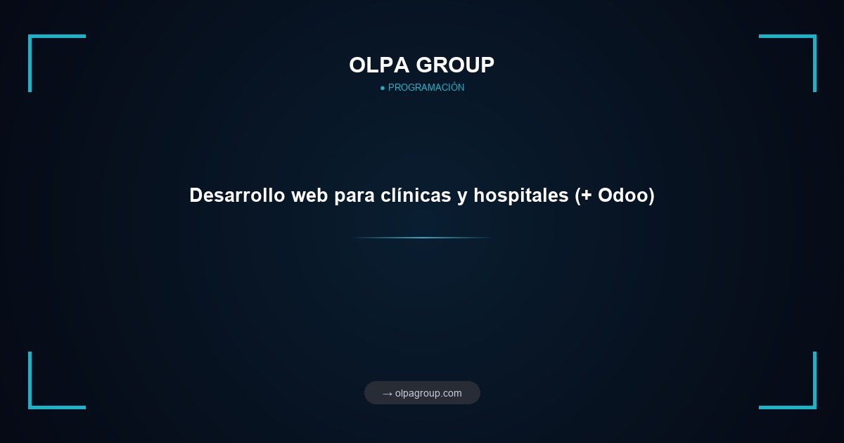 Desarrollo web para clínicas y hospitales (+ Odoo)