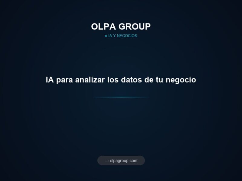 IA para analizar los datos de tu negocio