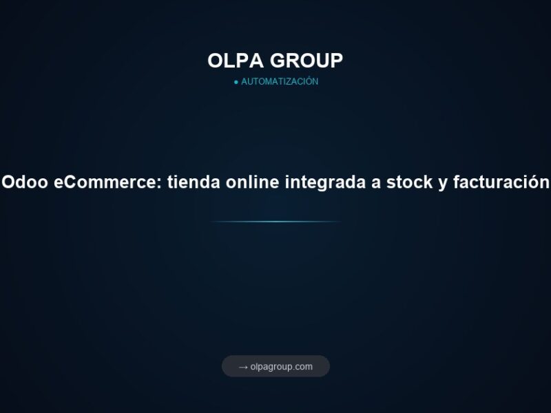 Odoo eCommerce: tienda online integrada a stock y facturación