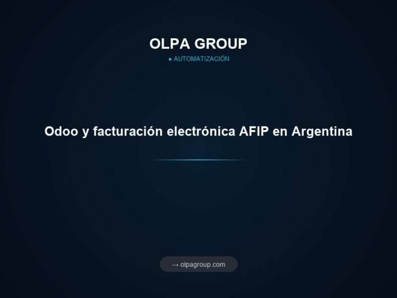 Odoo y facturación electrónica AFIP en Argentina