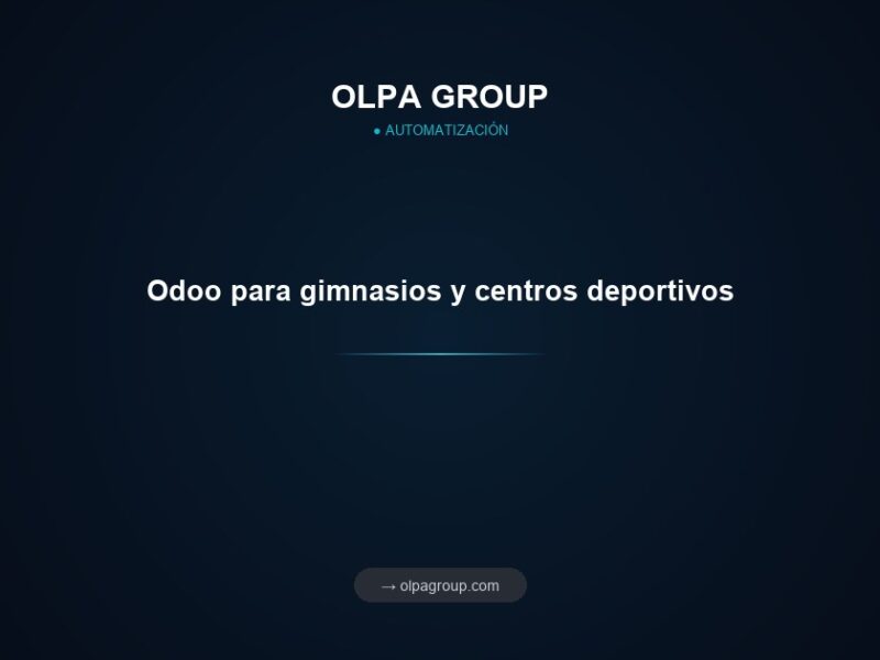 Odoo para gimnasios y centros deportivos