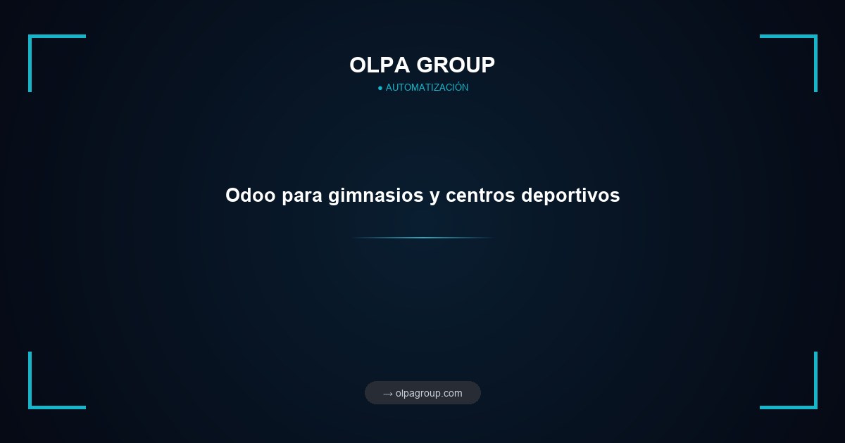 Odoo para gimnasios y centros deportivos