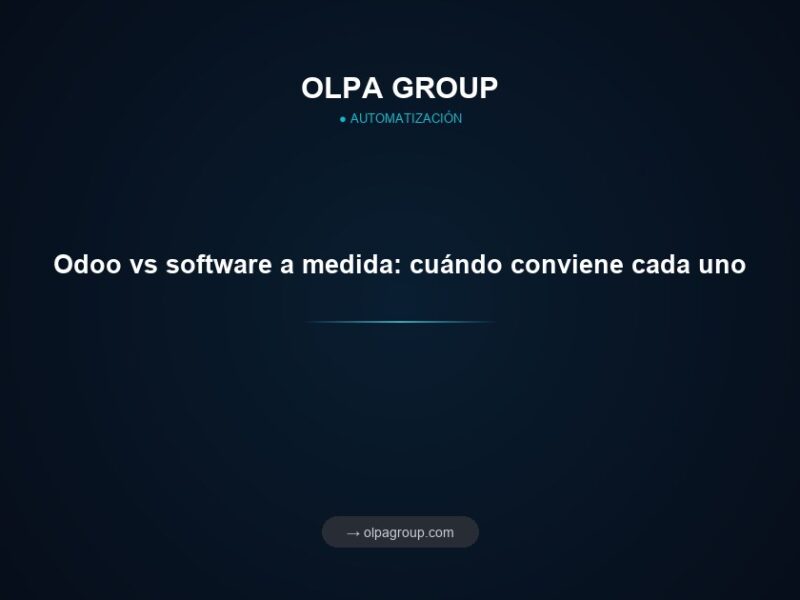 Odoo vs software a medida: cuándo conviene cada uno