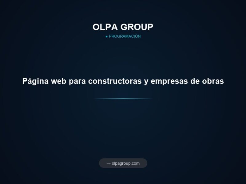 Página web para constructoras y empresas de obras