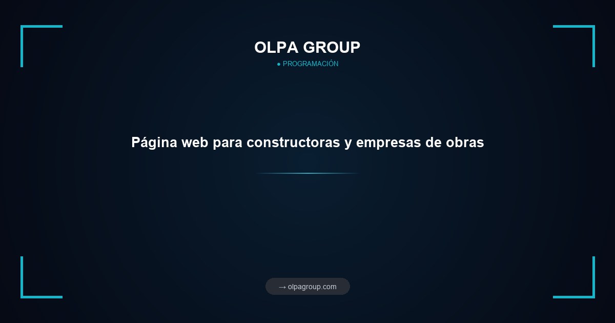 Página web para constructoras y empresas de obras