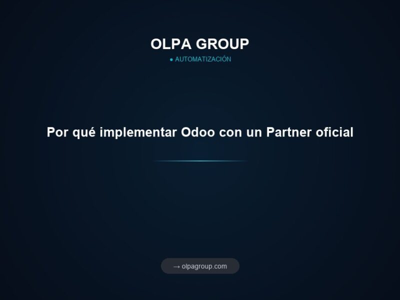 Por qué implementar Odoo con un Partner oficial