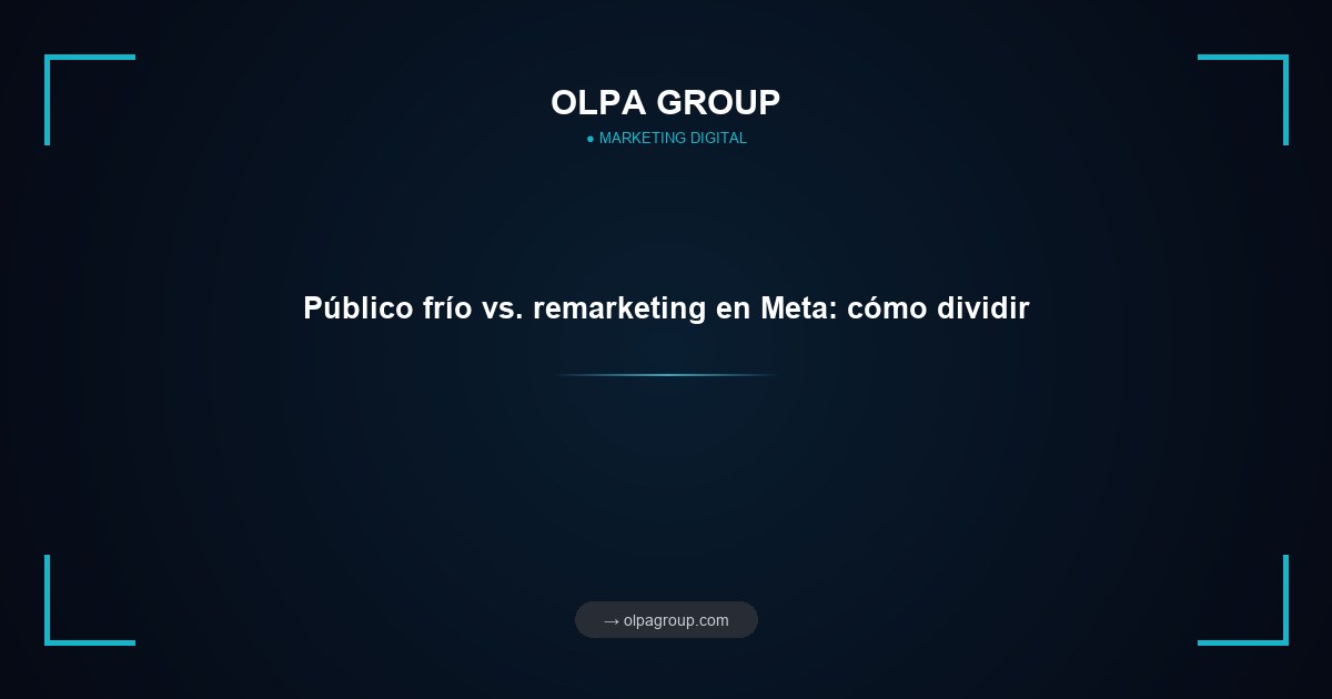 Público frío vs. remarketing en Meta: cómo dividir