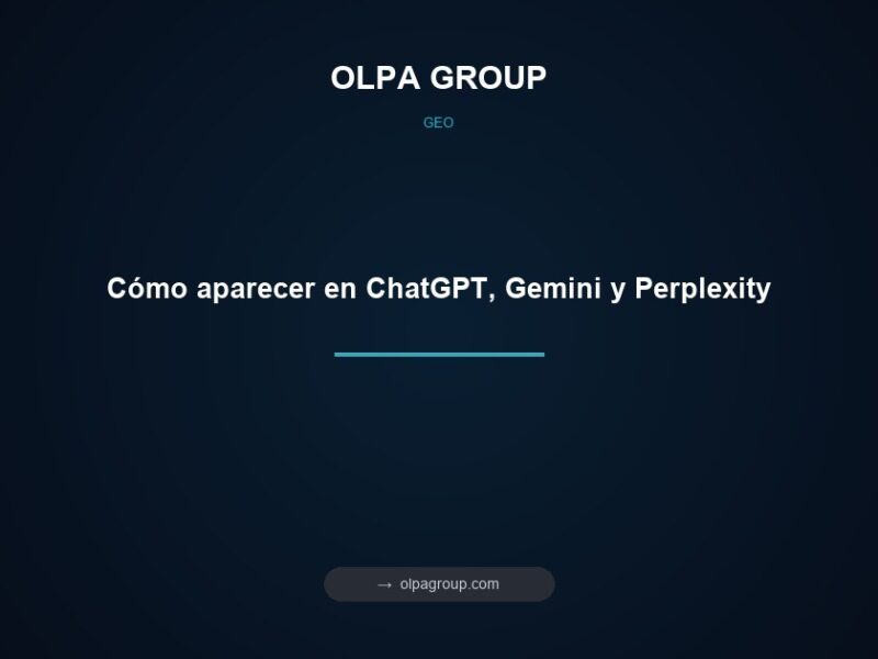 Cómo aparecer en ChatGPT, Gemini y Perplexity