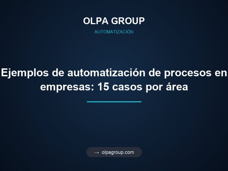 Ejemplos de automatización de procesos en empresas: 15 casos por área