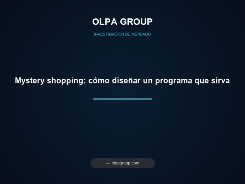 Mystery shopping: cómo diseñar un programa que sirva