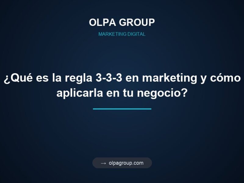 ¿Qué es la regla 3-3-3 en marketing y cómo aplicarla en tu negocio?