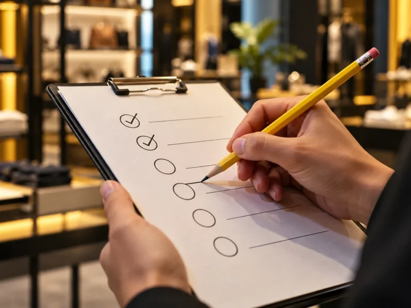 Cuestionario de mystery shopping: qué evaluar y cómo puntuar